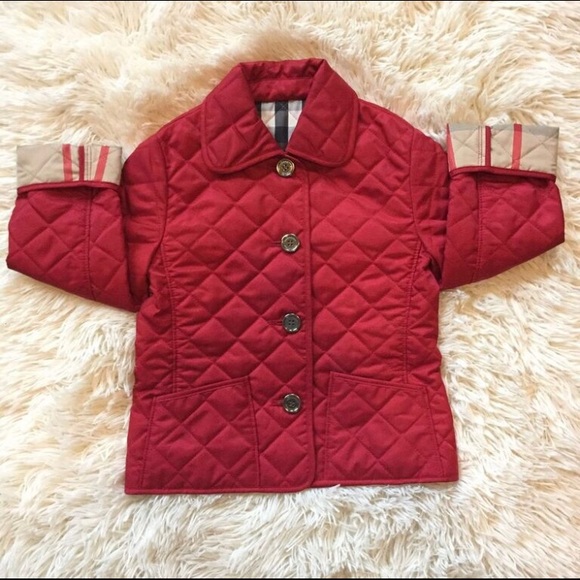 Burberry Other - Burberry Red Diamond Quilted Jacket - 4Y - New